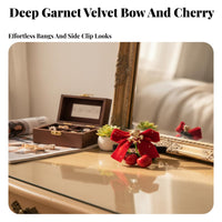 Cherry Hair Accessory Three-Dimensional Fruit Accent Cherry Ribbon Hair Accessory Sweet Design Secure Hold for Women