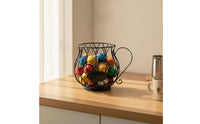 Coffee Pod Holder Wide-Mouth Coffee Capsule Organizer Mug Shaped Basket Compact Sturdy for Kitchen Counter