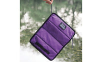 Grid-Textured Foldable Seat Pad Nylon Camping Seat Pad EVA High-Density Foam Lining Outdoor Gear Carrying Strap