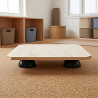 Square Balance Board Pale Grain Wooden Balance Board Sports Gear Natural Wood Fitness Equipment Indoor