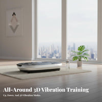 Fitness Vibration Base with Handles Music Motion Plate Exercise Machine Low-Profile Design Fitness Oscillator Exercise Machine for Home Gym