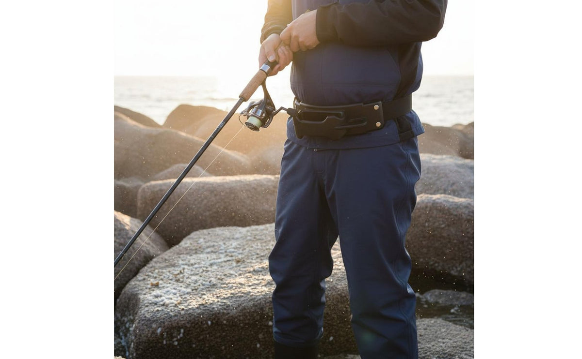 adjustable Fishing Rod Holder Belt Multi-Functional Portable Fishing Pole Support Material for Anglers