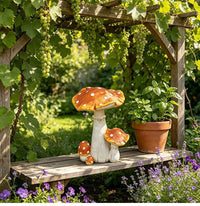 Cartoon Decorative Mushroom Garden Ornament for Lawn and Yard