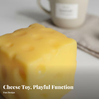 Cheese Fidget Toy Moldable Large Cheese Super Soft Sensory Toy for Adults, Kids, Office, Desk