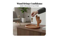Entryway Table Organizer Solid Wood Wooden Entry Holder Tray Desktop Catchall Tray for Bedroom, Office