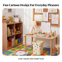 Lavatory Rubbish Bin Cute Design Paper Basket Easy to Clean Small Trash Can for Students, Kids