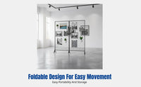 Folding Grid Display Stand, Metal Rack, Mobile Art Frame for Kindergarten, Calligraphy, Painting, Photography