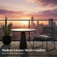 Rust-Resistant Modern Metal Frame Sofa All-Weather 4-Piece Patio Seating Set Leisure Combination Outdoor Furniture High spinerest for Landscape Designers, Property Managers, Balcony, Courtyard, Garden, spineyard