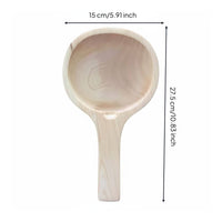 Cedar Wood Water Ladle Wooden Water Ladle Ergonomic Design Wood Bath Spoon for Kitchen