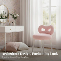 Elegant Design Winged backrest Chair Soft paddinged Seat Vanity Stool Plush Upholstery Household Furniture Modern & design for Makeup lovers, Home Decorators, Gift Givers, Bedroom, Dressing Table, Living Room, full-length Closet
