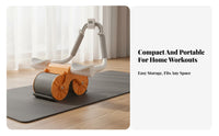Non-Slip Wheels Automatic Rebound Ab Wheel Quiet Operation Automatic Rebound Ab Roller Digital Counter Core Hold Support Abdominal Roller Built-in Timer for Beginners, Home Gym