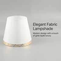 Textile Lampshade with Gold Trim for Ceiling Lights and Pendant Lamps, Shade for Table and Floor Modern for Bedrooms