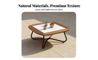 Outdoor Tea Table Simple Design Outdoor Tea Table Weather Resistant for Cafe Owners, Hotel Managers, Porch, Deck, Poolside