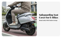 Sunproof Electric Scooter Seat Cover Protection PU Leather Seat Cushion Cover Easy to Install for Commuting, Daily Commute, Rainy Weather