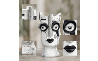 Human Face Vase Sculptural Face Vase Artistic for Art Lovers, Office Desk