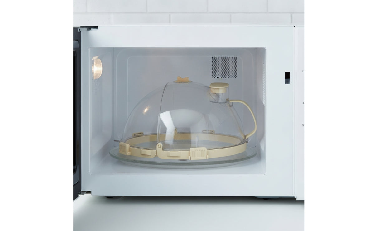 Vented Microwave Cover with Steam Vents Clear Dome Microwave Cover with Handle Easy to Clean Secure Grip for Students