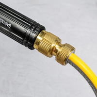 Pressure Washer Gun Hose Set, Car Wash High-Pressure Washer Gun, Black, Plastic, Hose, Nozzle, Shower/Jet Switchable