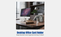 Creative Business Card Holder, Metal Acrylic Desktop Organizer, Office