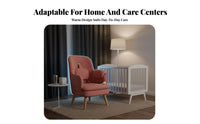 Electric Nursing Chair with Footrest Skin-Friendly Textile Maternity Armchair