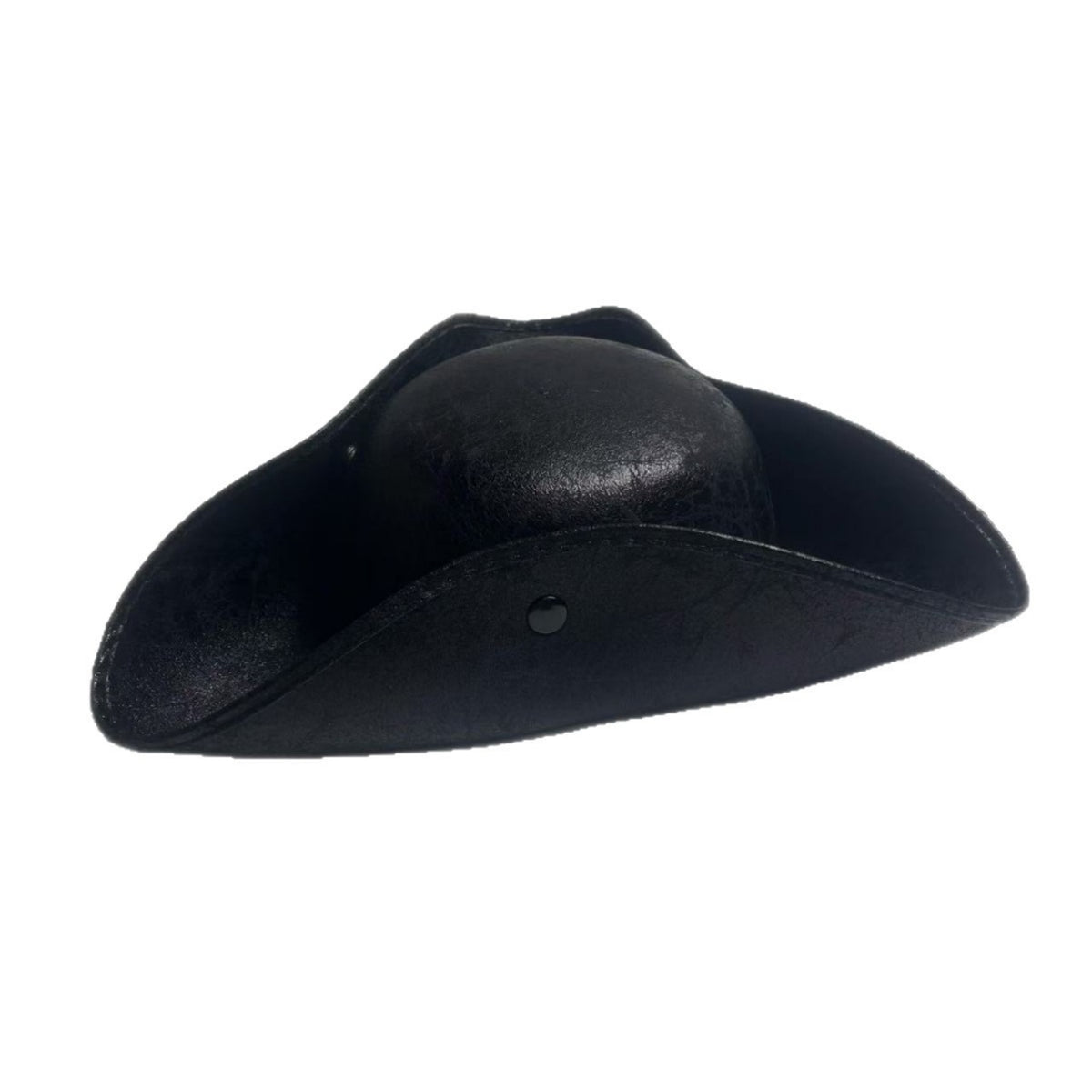 Pirate Tricorn Hat Faux Leather Tricorn Pirate Hat Three Cornered for Halloween, Cosplay