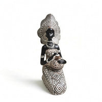 African Woman Figurine Artistic African Woman Statue Elegant for Display Cabinet