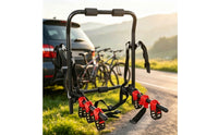 Black Rear-Mounted Bike Rack Red Plastic Car Bike Rack Securing Straps Cycle Carrier Padded Contact Points