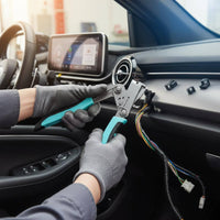 Car Clip Removal Plier Multi-Functional Door Trim Fastener Puller Reaches Tight Gaps Fastener Remover Tool for DIY Enthusiasts, Auto Body Shop, Garage