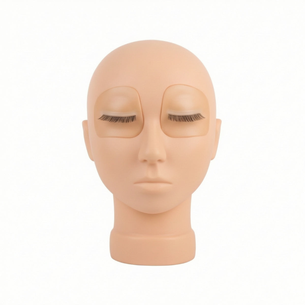 Mannequin Head with Detachable Eyes Soft Silicone Eyelash Practice Head Lash Training Mannequin Realistic Reusable for Beginners
