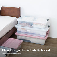 Wheeled Flat Storage container Lidded and particleresistant Underbed Box slim design