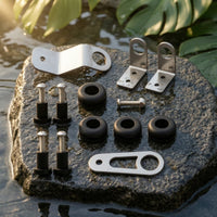 K-Swap Cooling Unit Bracket Metal-and-Rubber Cooling Unit Bracket Kit with Hardware for DIY Mechanics, Engine Bay
