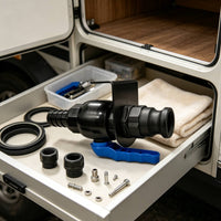 RV Gray-Water Drain Universal Fit Drain with Lever Handle Heavy Duty for Motorhome Maintenance