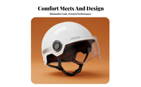 3C Certified Electric Bike Helmet All-Season Motorcycle Half Helmet Shock Resistant for Men, Commuters, Commuting, City Riding