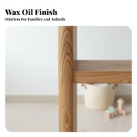Solid Wood Construction Uncovered-Back Shelving Unit Shelf Natural Oil Finish Slim Book Shelving Unit Traditional Joinery Bookshelf Space-Saving Design for Students, Collectors, Homeowners, Living Room, Bedroom, Small Areas