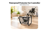 Clear Plastic Transparent Wheelchair Controller Cover Mesh Vent Wheelchair Controller Cover Black Trim Mobility Aid Accessory Hook-and-Loop Fastener Fastening