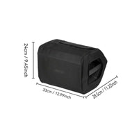 Top Handle Opening Portable Speaker Dust Cover Smooth Textile Portable Speaker Cover Black for Storage, Travel