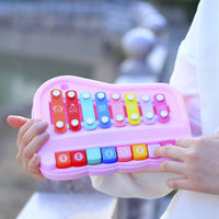 Xylophone with Mallets Educational Hand-Held Percussion Piano Well-Tuned Percussion Instrument for Young Children, Beginners, Home, Classroom