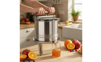 Splash Guard Stainless Steel Honey Press Efficient Separation Manual Honey Press Large Capacity for Beekeepers, Home Brewers, Kitchen, Farm