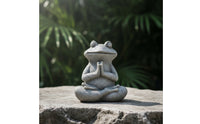 Meditating Dog Statue Resin Meditating Dog Figurine Cross-Legged Weather-Resistant for Pet Owners, Desk, Office