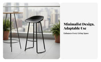 Modern Design Bar Height Table and Chair Set Weather-Resistant Sled Base High Stool Sturdy Construction Outdoor Furniture Rust-Proof for Homeowners, Business Owners, Couples, Balcony, Restaurant, Backyard, Garden