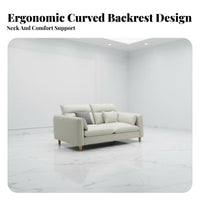 Light Luxury design curvedShaped Sofa Italian Inspired Living Room Furniture Minimalist Design Couch High-Resilience Foam for Interior Designers, Young Adults, Apartment, Guesthouse, Lounge Area, leisure Space