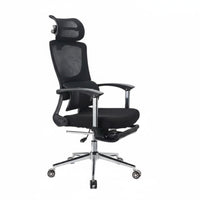 Height Adjustable Reclining Mesh Chair with Footrest 360-Degree rotating Ergonomic Recliner with Footrest Built-in Support Computer Seat for Long Sitters, Remote Workers, Students, resting, Relaxing, Study, Gaming Room