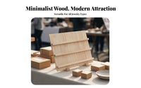 Earring Card Holder Stand Large Capacity Wooden Jewelry Display Rack Wood Tiered Wooden Display Stand for Crafters