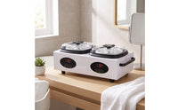 Double Pot Depilatory Heater Independent Temperature Control Depilatory Heater with Dual Pots Fast Heating Overheating