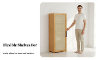 Space-Saving Shoe Cabinet with Door Dustproof Design Multi-Layer Shoe Cabinet Large Capacity Home Furniture Easy Assembly for Apartment Dwellers, Homeowners, Entryway, Dorm Room, Hallway, Bedroom