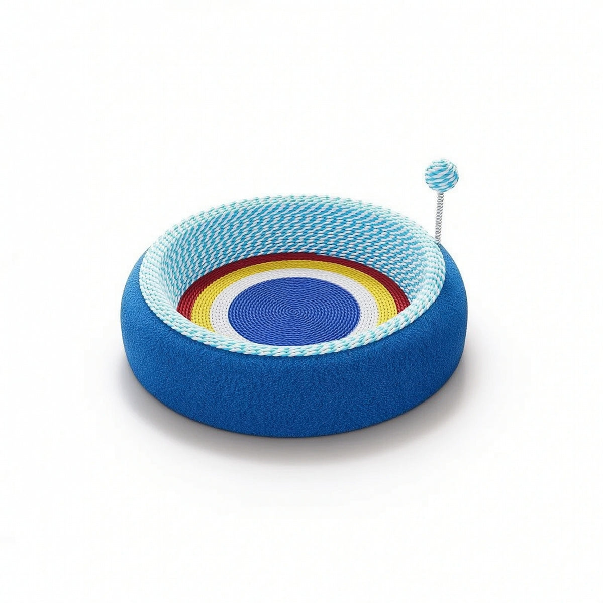 Woven Cat Scratcher Lounge Bed Long-Lasting Cat Scratching Lounge Round Oval for Cats, Kittens