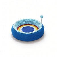Woven Cat Scratcher Lounge Bed Long-Lasting Cat Scratching Lounge Round Oval for Cats, Kittens