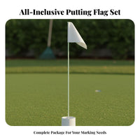 Putting Cup Flag Set Weather-Resistant Use Putting Green Flag and Cup Easy to Assemble Golf Flagstick Set for Practice, Outdoor, Indoor