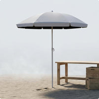 2m Tilting Market Umbrella Foldable Outdoor Market Umbrella Compact Folded Length Parasol Cover