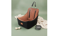Pet Carrier Portable Dog Car Carrier Raised Design Quilted Dog Seat for Road Trips
