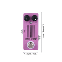 Compact Spring Reverb Pedal Mini Spring Reverb Effect Pedal Shiny Music Gear Metal for Guitarists, Pedalboard, Live Stage, Studio